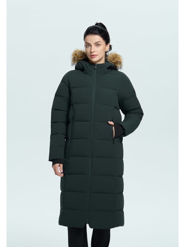 Icepeak Płaszcz pikowany "Brilon" w kolorze ciemnozielonym