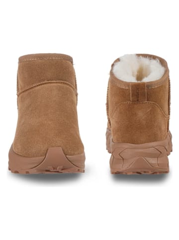 LUHTA Skórzane botki zimowe "Amur" w kolorze jasnobrązowym