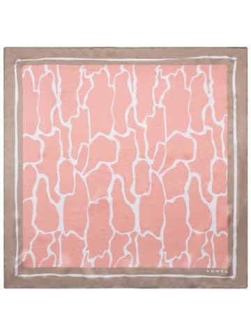 LUHTA Jedwabny szal "Nakolinna" w kolorze jasnoróżowo-beżowym - 53 x 53 cm