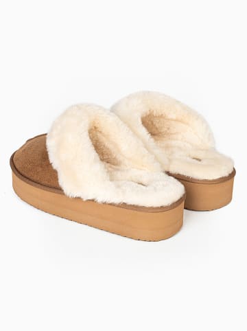 Blackfield Hausschuhe "Emilija" in Hellbraun