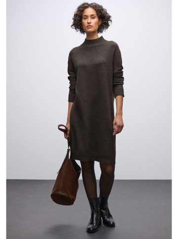 Street One Sukienka dzianinowa w kolorze brązowym