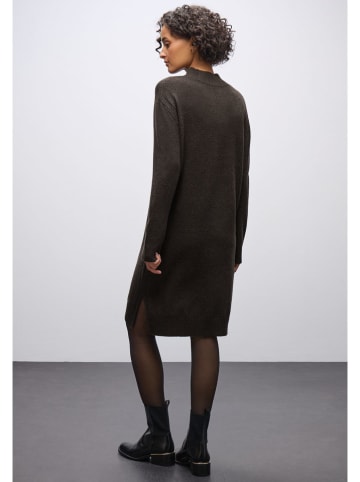 Street One Sukienka dzianinowa w kolorze brązowym