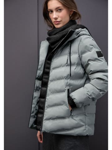 Street One Doorgestikte jas grijs