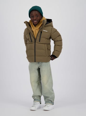 Vingino Kurtka pikowana "Thorther" w kolorze oliwkowo-czarnym