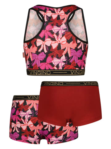 Vingino 3-delige ondergoedset rood/roze