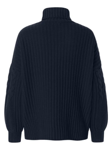 Maerz Muenchen Wollrollkragenpullover in Dunkelblau
