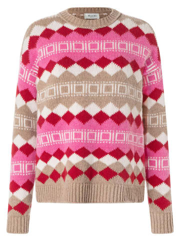 Maerz Muenchen Wollen trui beige/roze/rood