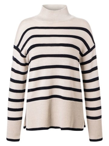 Maerz Muenchen Wollpullover in Weiß/ Schwarz