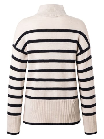 Maerz Muenchen Wollpullover in Weiß/ Schwarz