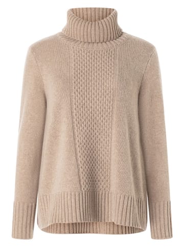 Maerz Muenchen Wollrollkragenpullover in Hellbraun