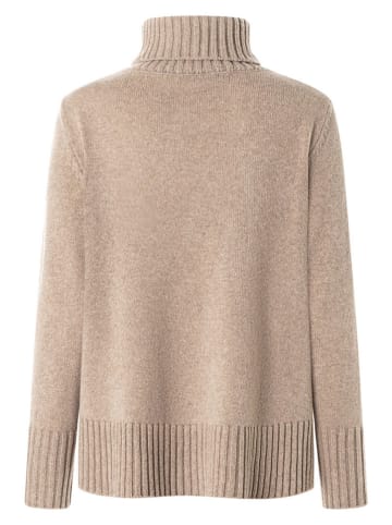 Maerz Muenchen Wollrollkragenpullover in Hellbraun