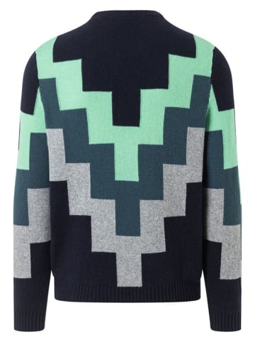 Maerz Muenchen Wollpullover in Dunkelblau