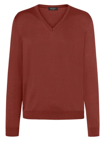 Maerz Muenchen Wollpullover in Rotbraun