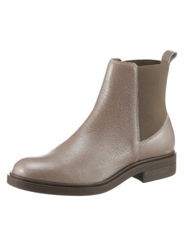 Heine Leder-Chelsea-Boots in Taupe