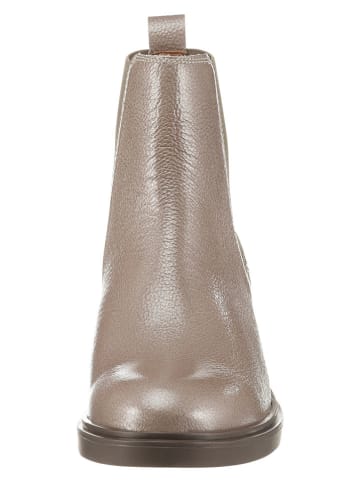 Heine Leder-Chelsea-Boots in Taupe