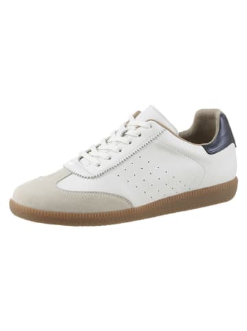 Heine Leren sneakers wit/blauw