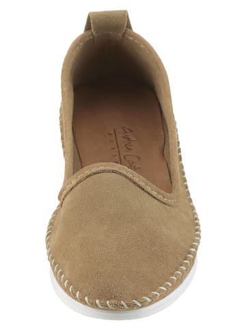 Heine Leren instappers lichtbruin