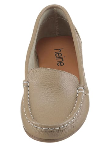 Heine Leren instappers lichtbruin