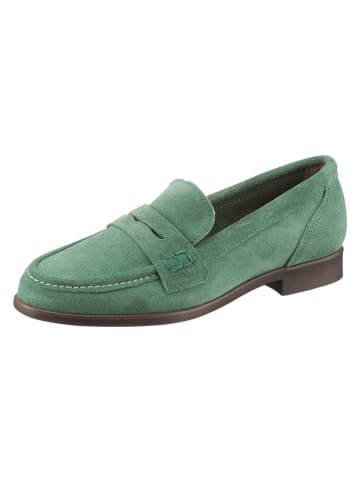 Heine Leren mocassins groen