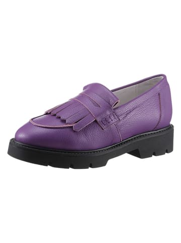 Heine Leren mocassins paars