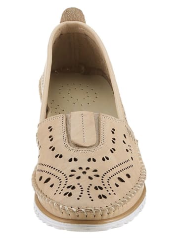 Heine Leren instappers beige