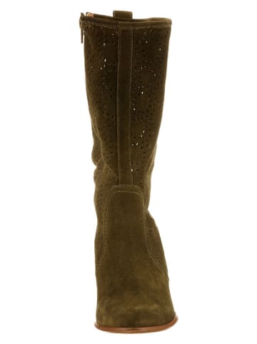 Heine Leren laarzen kaki