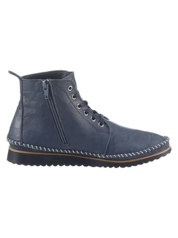 Heine Leren boots donkerblauw