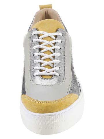 Heine Leren sneakers grijs/meerkleurig