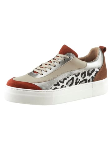 Heine Leren sneakers rood/meerkleurig