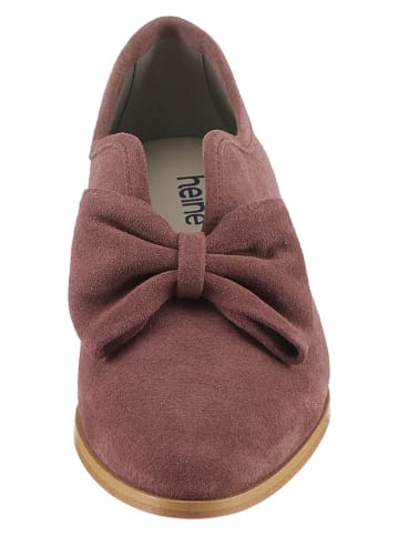 Heine Skórzane slippersy w kolorze jasnoróżowym