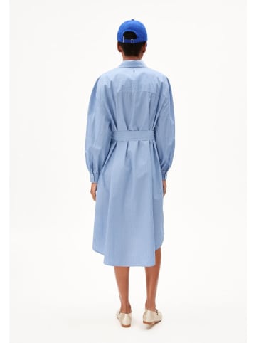 armedangels Hemdkleid "Suriaana" in Hellblau/ Weiß