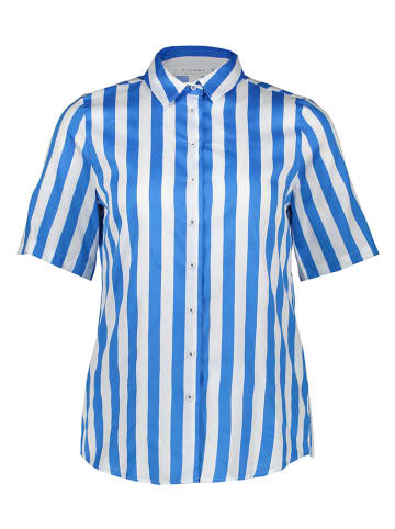 Eterna Blouse - regular fit - blauw/wit
