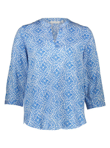 Eterna Bluse in Blau/ Weiß