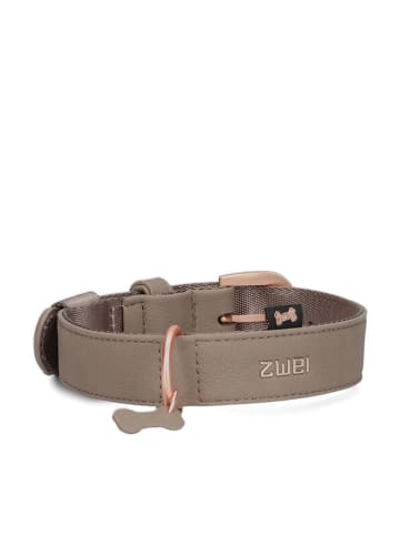 Zwei Halsband in Taupe - (L)50 cm