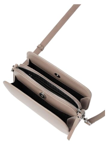 TATUUM Skórzana torebka "Alda" w kolorze szarobrązowym - 21 x 15 cm