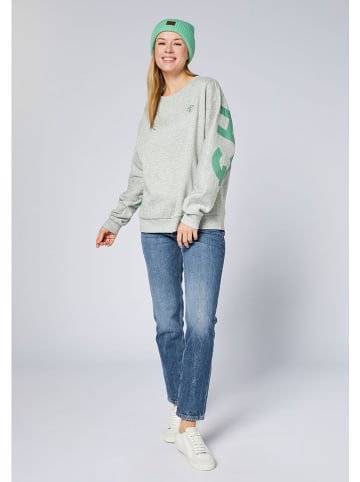 Chiemsee Sweatshirt in Grau/ Grün