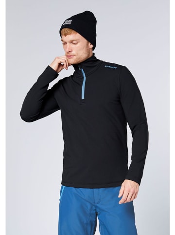 Chiemsee Fleecepullover in Schwarz/ Blau