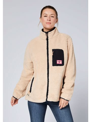 Chiemsee Fleecejacke in Beige/ Schwarz