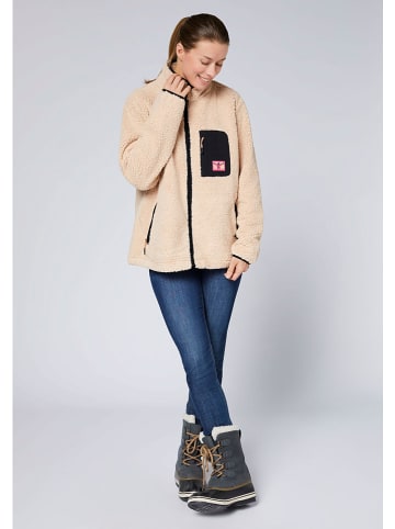 Chiemsee Fleecejacke in Beige/ Schwarz