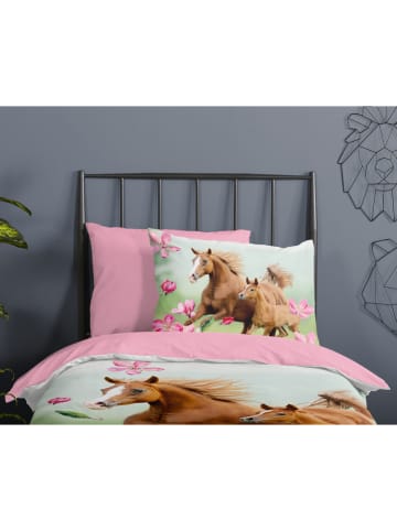 Pure Microvezel beddengoedset "Melice" lichtroze/lichtbruin