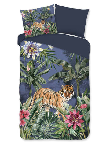 Pure Microvezel beddengoedset "Kane" donkerblauw/meerkleurig