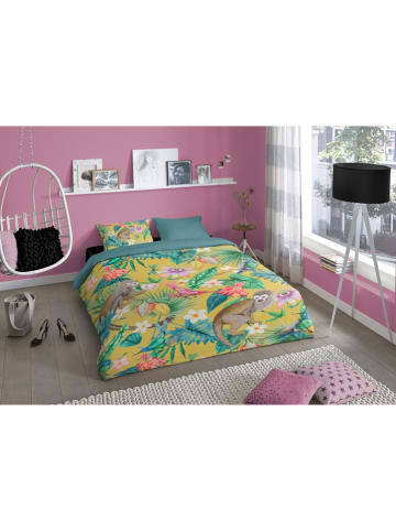 Good Morning Renforcé-Bettwäsche-Set "Meet" in Gelb/ Bunt