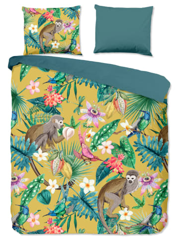 Good Morning Renforcé-Bettwäsche-Set "Meet" in Gelb/ Bunt