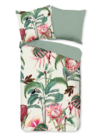 Good Morning Bettwäsche-Set "Coco" in Beige/ Grün