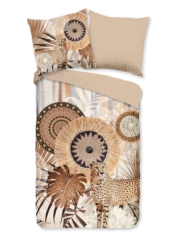 Hip Satin-Bettwäsche-Set "Raeni" in Taupe