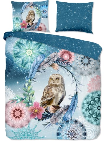 Hip Satijnen beddengoedset "Kolya" blauw