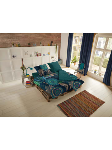 Hip Satijnen beddengoedset "Imena" groen/blauw