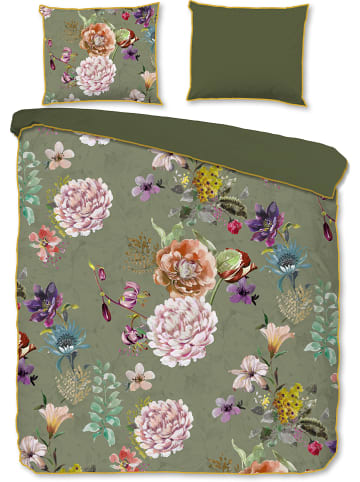 Descanso Satijnen beddengoedset "Parma" groen/meerkleurig