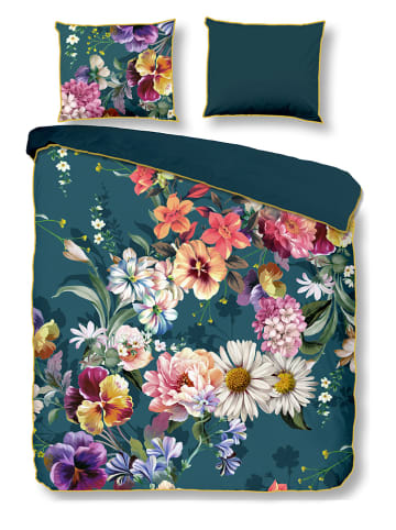 Descanso Satijnen beddengoedset "Novara" petrol/meerkleurig