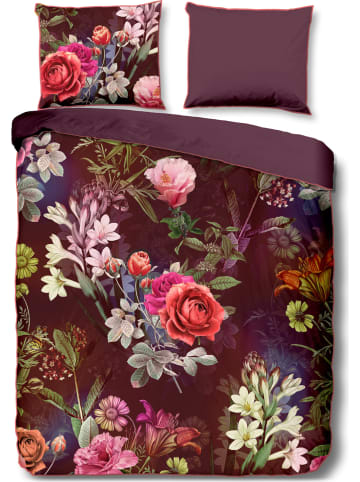 Descanso Satijnen beddengoedset "Simone" meerkleurig/bordeaux